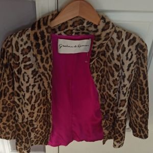 Graham & Spencer Faux Fur Jacket Animal print